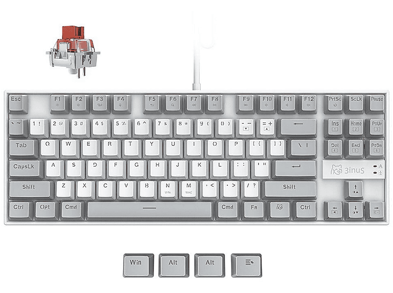 3INUS KEBOHUB Klickende Tastatur Schalter, rote EE01