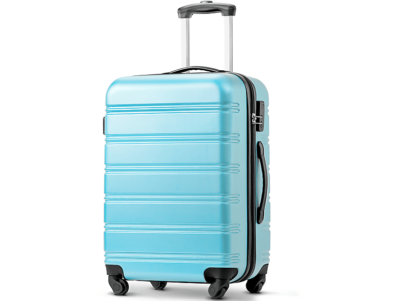 Merax 5-teiliges ABS Kofferset - Hartschalen Koffer Mit Spinner Rollen In Elfenbein/Braun