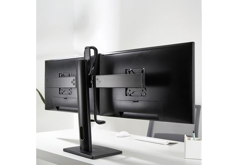 Schwarzer Monitorständer für 2 Monitore kaufen
