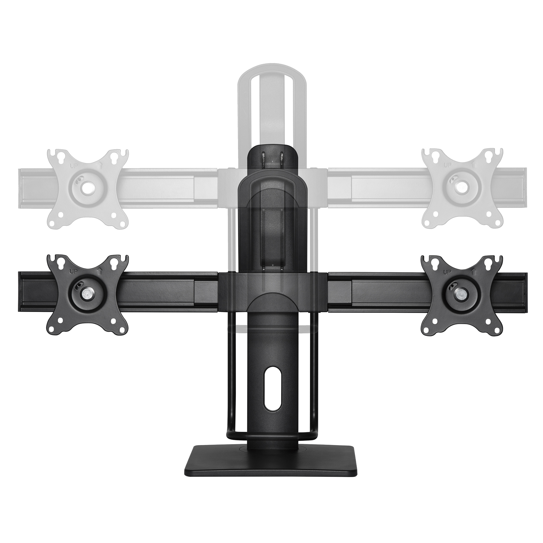SUPPORTO PER TV E MONITOR MY WALL HL19L regolabile per 2 monitor da 17 " a 27 ", portata max 12 kg, VESA max 75/100
