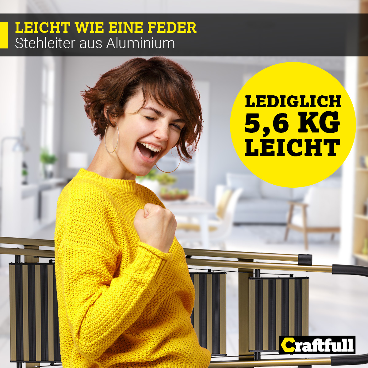 CRAFTFULL 4 Leiter, Stufen Champagner CF-134A -