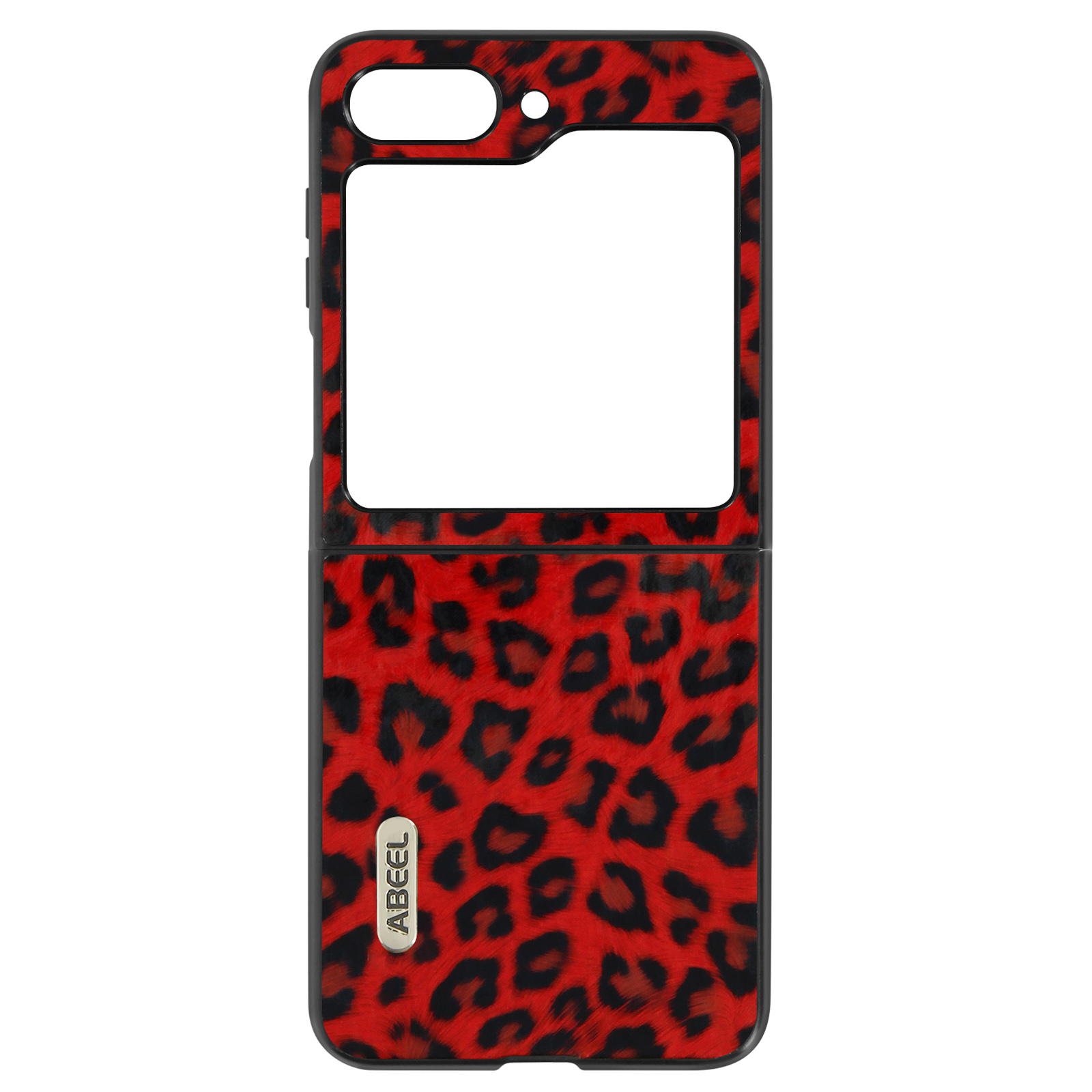 ABEEL Leopard Z Backcover, Handycover Galaxy 5, Samsung, Rot Flip Series,