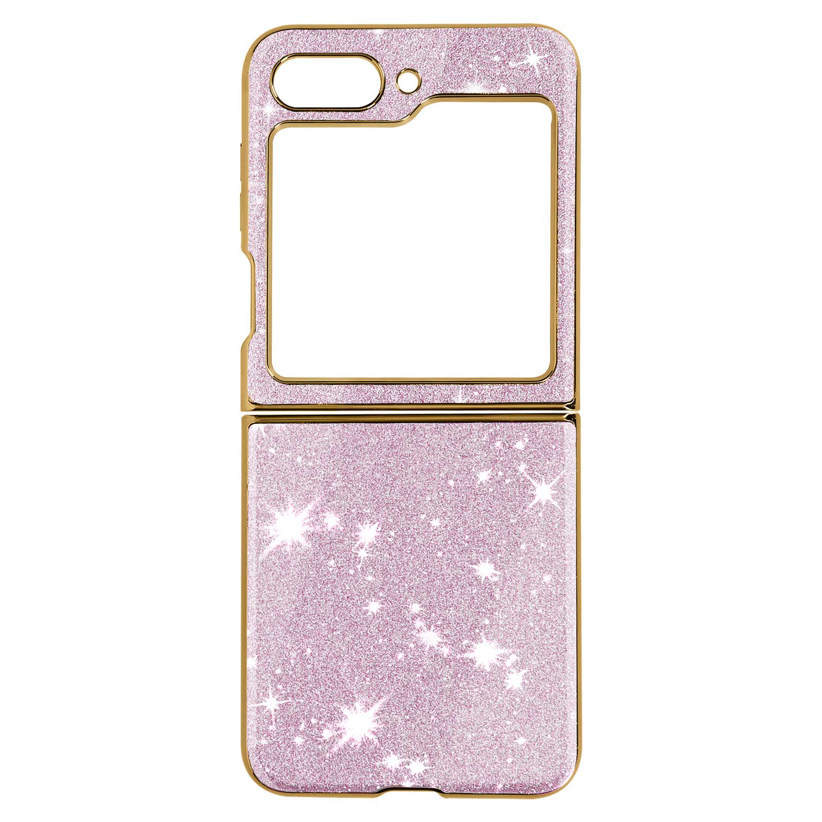 Flip Glitter AVIZAR Series, Backcover, Galaxy Z Rosa Case 5, Samsung,
