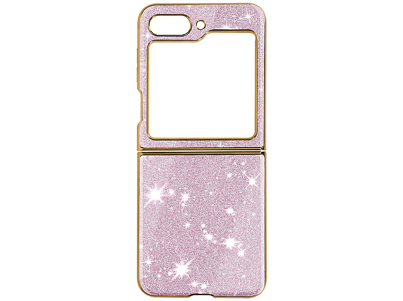 AVIZAR Glitter Case Series, Backcover, Samsung, Galaxy Z Flip 5, Rosa