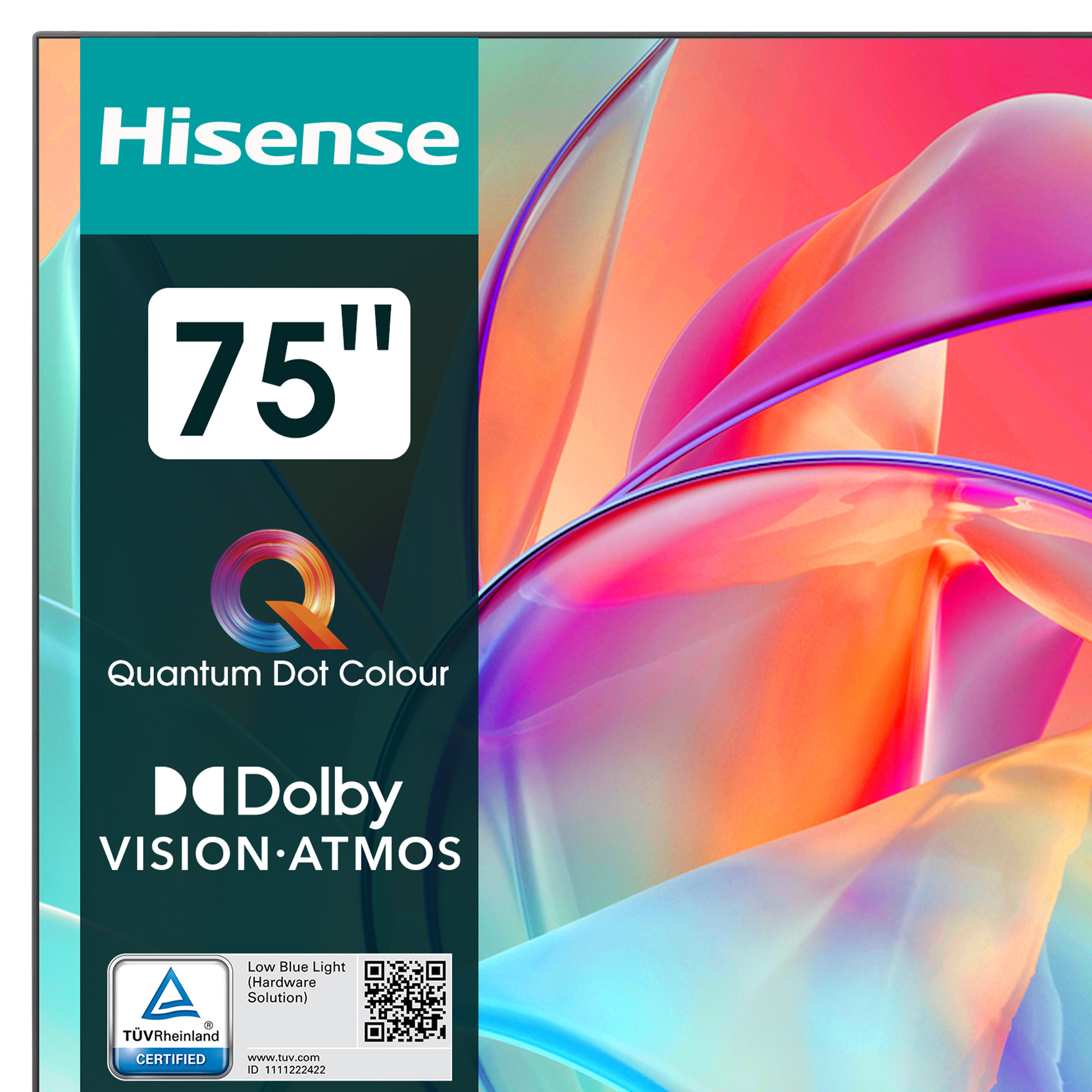 HISENSE 75E7KQ QLED TV 4K, (Flat, SMART TV) cm, HDR 75 / Zoll 190,50