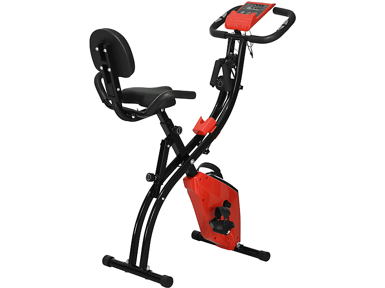 Bicicleta Estática Plegable con Altura y Resistencia Magnética Ajustables  con Pantalla LCD y Asiento con Respaldo