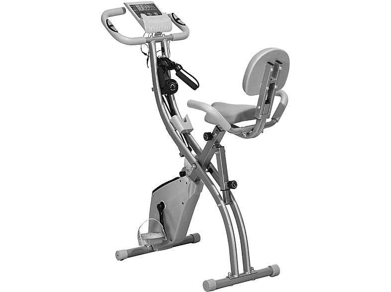 HOMCOM Bicicleta Estática Plegable con Altura y Resistencia