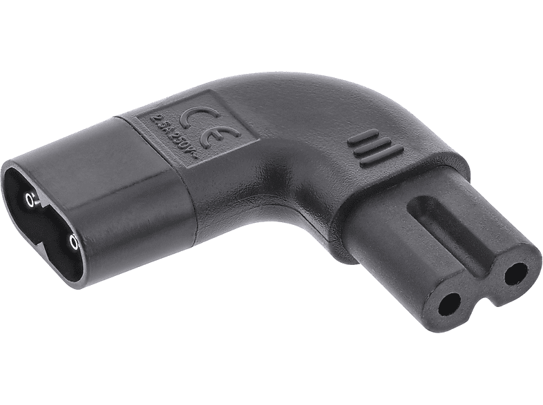 INLINE InLine® Netzadapter IEC 60320 C8 / C7, links/rechts gewinkelt ...