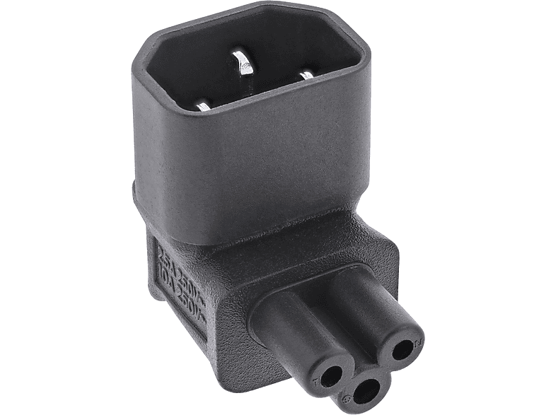 INLINE InLine® Netzadapter IEC 60320 C14 / C5, oben/unten gewinkelt ...