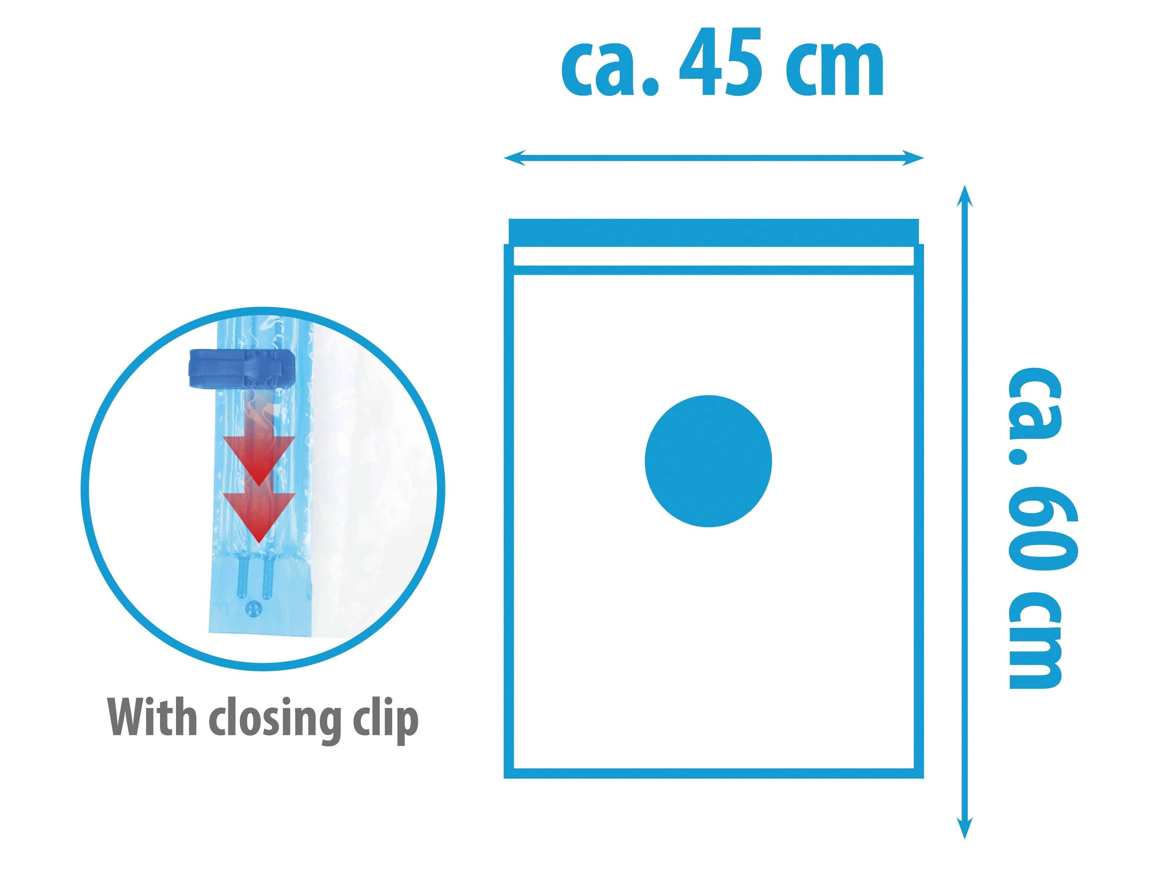 ALPINA Vakuum-Aufbewahrungsbeutel, 45x60 cm transparent Aufbewahrungsbeutel
