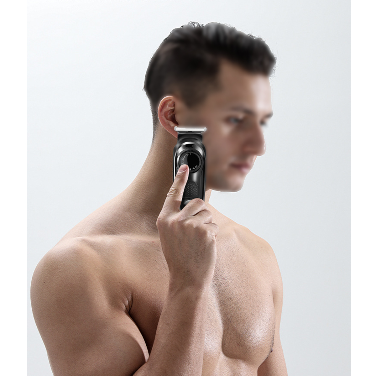 Präzise Multifunktions-Haarschneider: Klinge, Schwarz Haartrimmer Herren LCD-Anzeige BRIGHTAKE