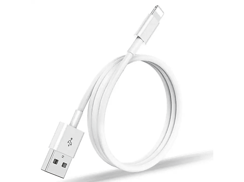 TRMK USB A zu Iphone Ladekabel Datenkabel  1m weiß, iPhone Ladekabel, 100 cm, weiß