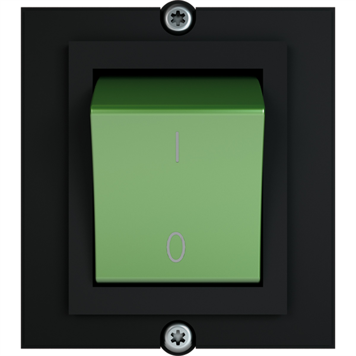 BACHMANN Rahmen 1x Custom Schalter 2-polig grün Module
