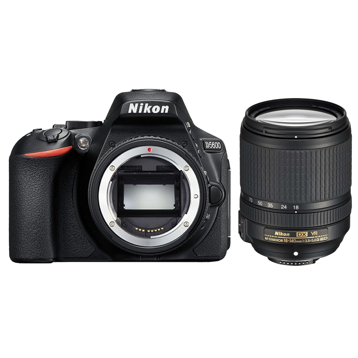 NIKON D 5600 + AF-S ED mm 18–140 G VR LCD Black, NIKKOR Spiegelreflexkamera 3,5–5,6