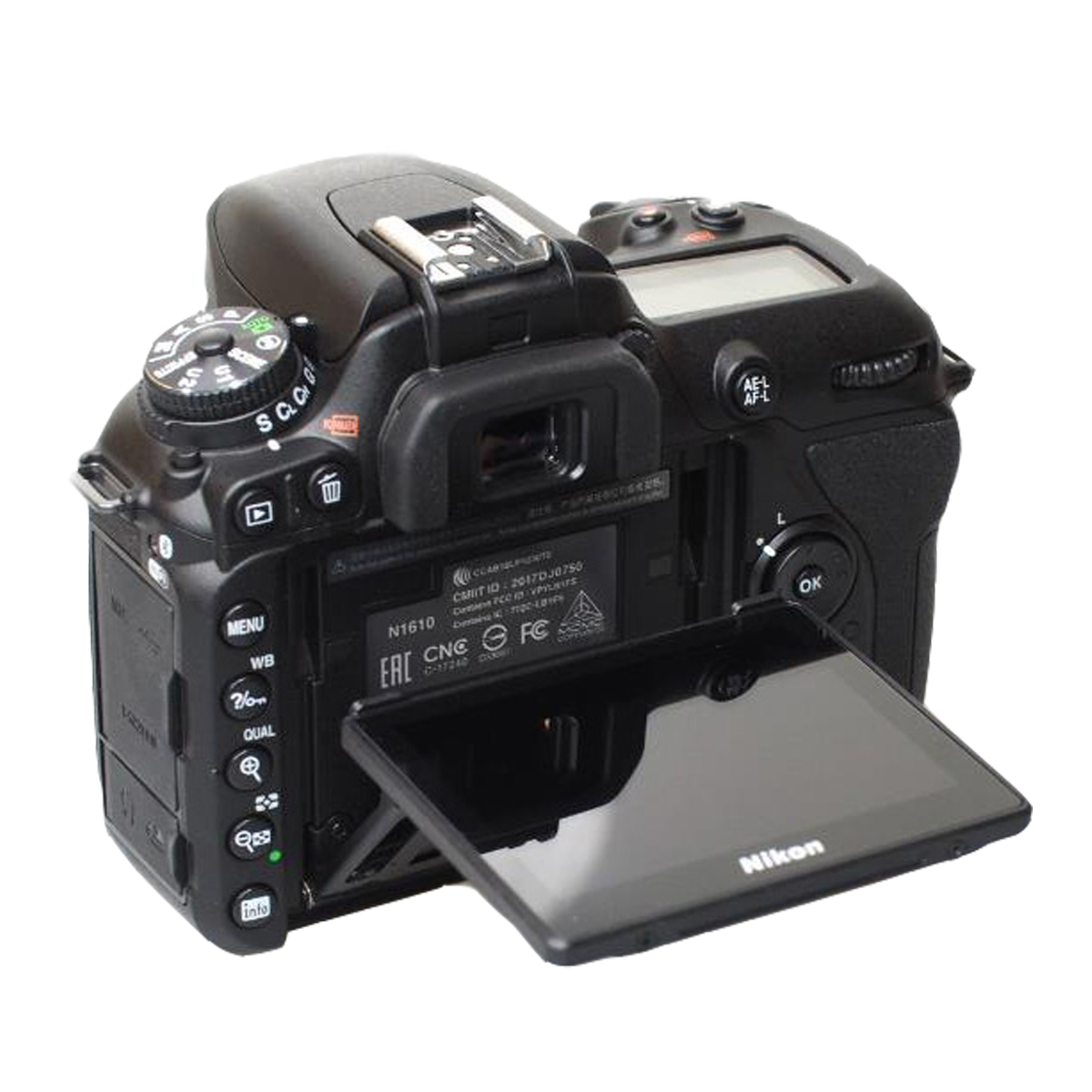 Digitalkameragehäuse Spiegelreflexkamera D NIKON WLAN- Black, 7500 LCD,