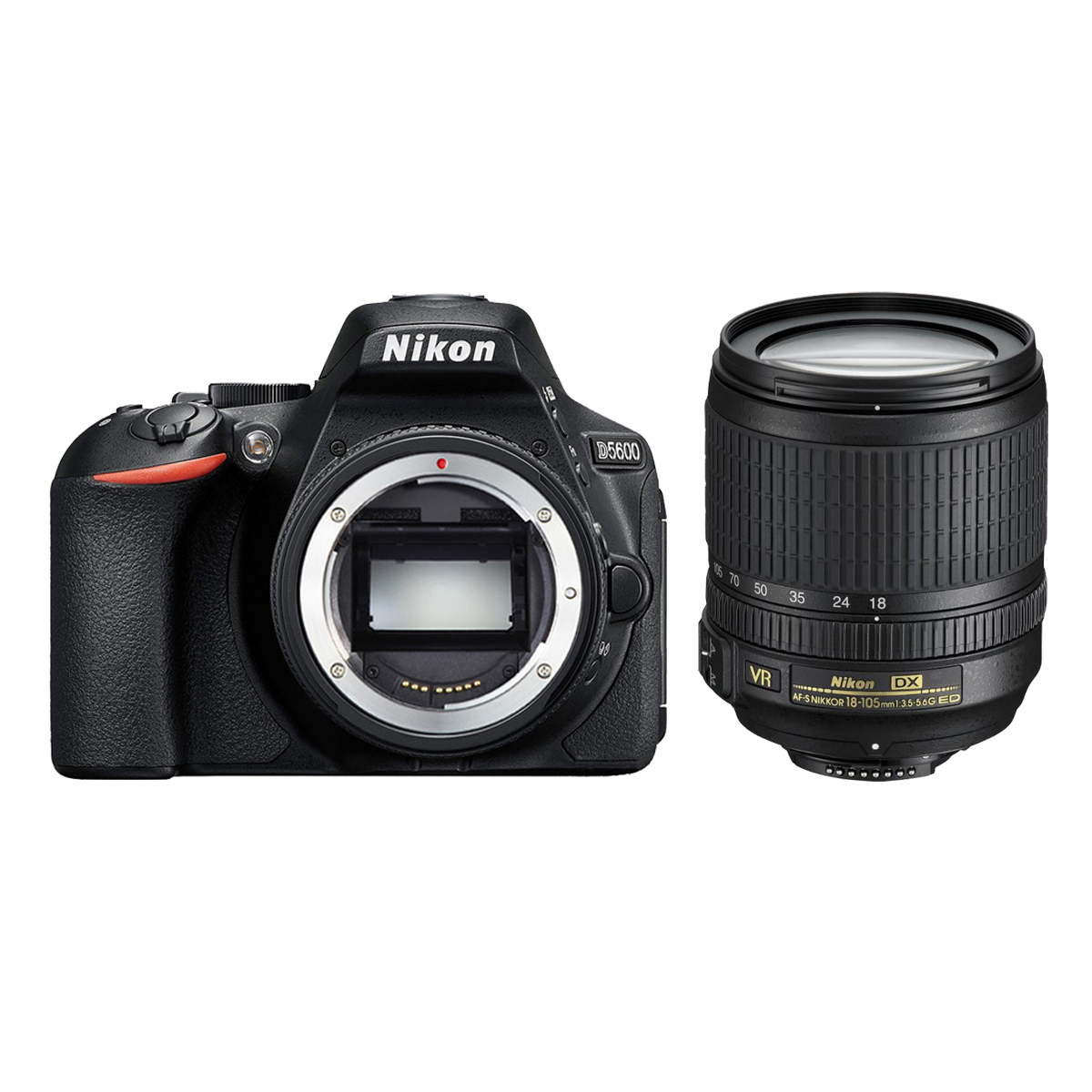 NIKON D5600 + 18–105 LCD Spiegelreflexkamera ED VR mm 3,5–5,6 NIKKOR AF-S G Black
