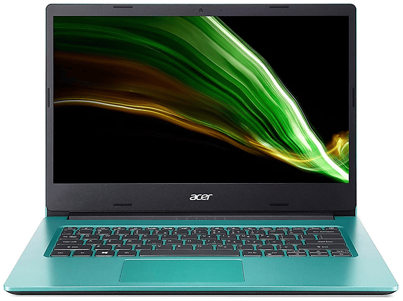 ACER Aspire 1 A114-33-P2XM, 128 Zoll mit türkis Notebook GB Display, GB eMMC, 4 RAM, 14