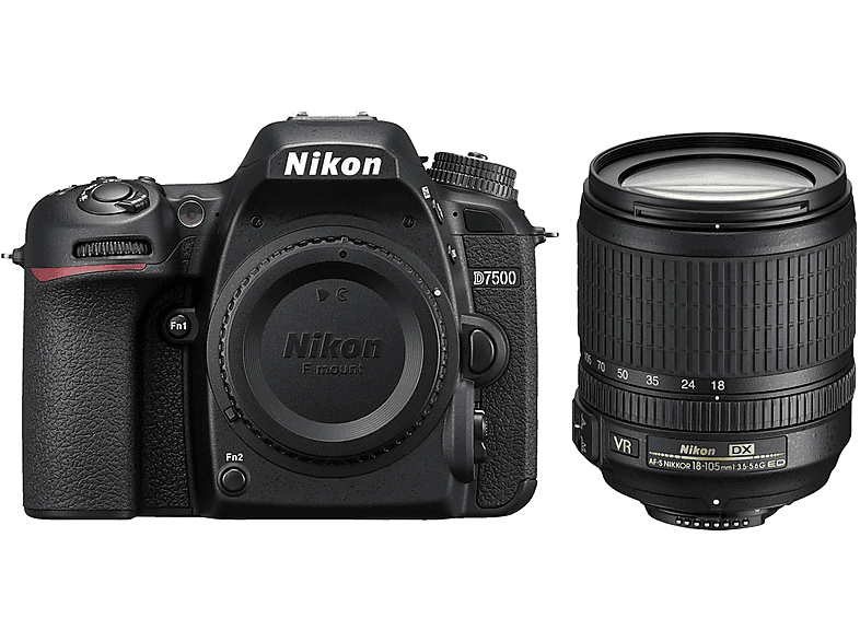 Nikon D7500 本体 NIKON D 7500 + AF-S 18-105 mm VR Lens SLR, 20,9 Megapixel, 4K