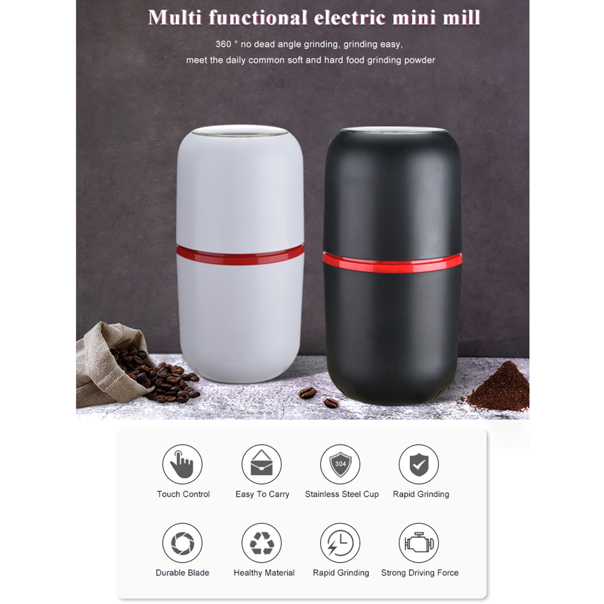 FEI Elektrischer Kaffeemühle - Schnell Weiß Schleifer & Effizient