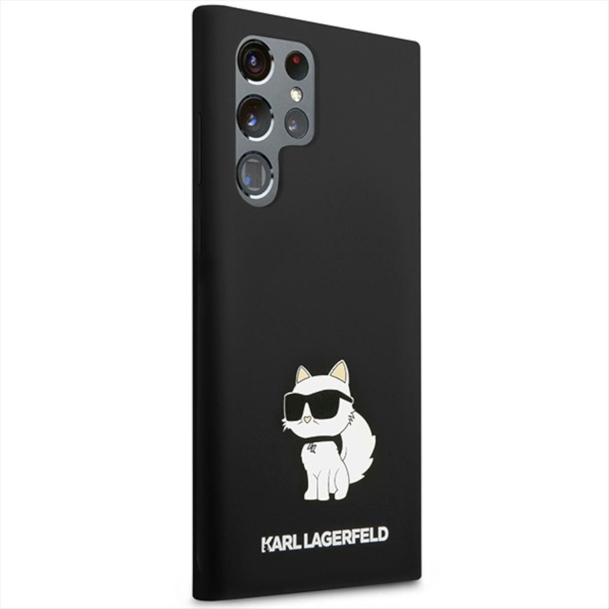 Hülle KARL Schwarz Backcover, Silicone Samsung, LAGERFELD S23 Ultra, Galaxy Choupette,