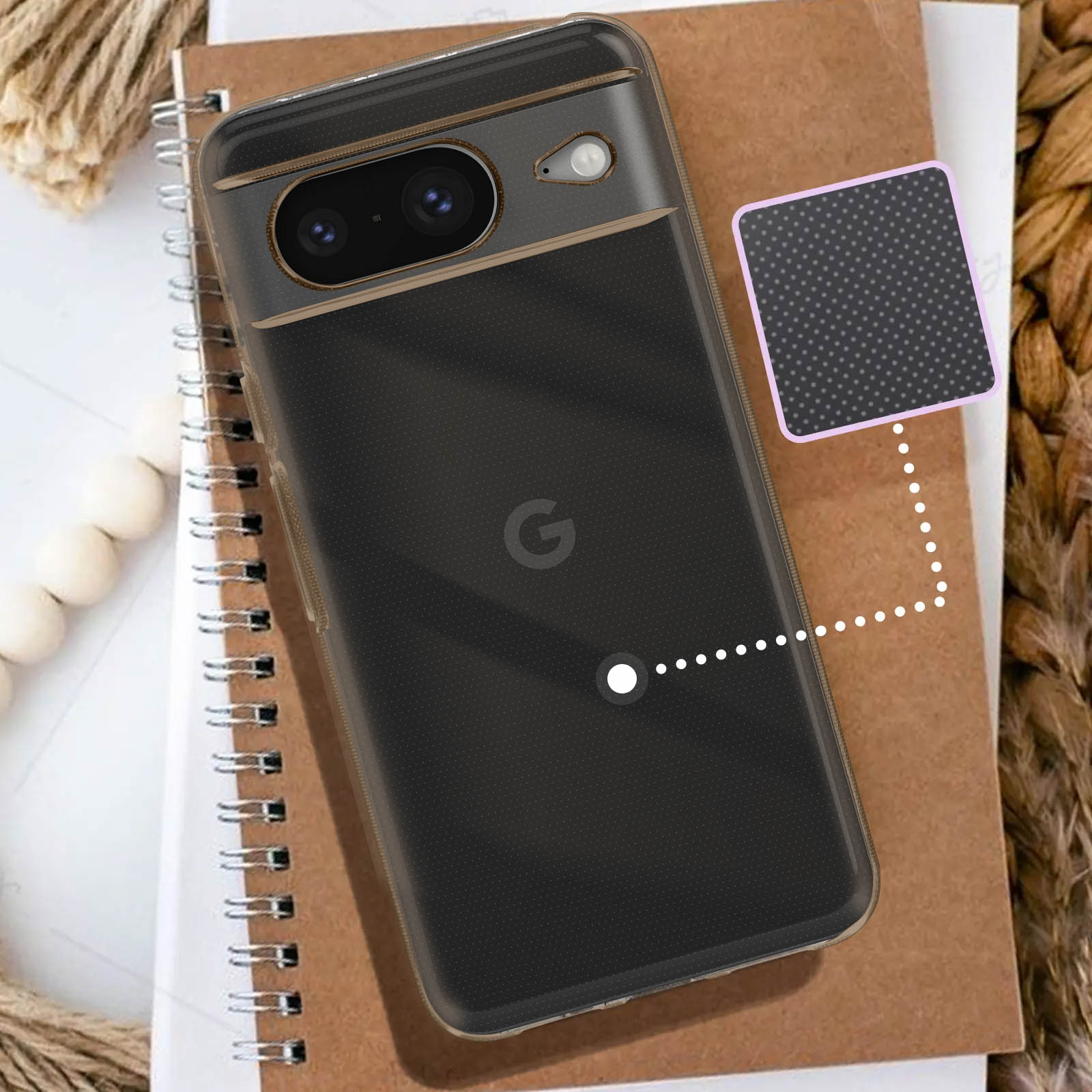 Google, Pixel Backcover, Case Schwarz-Transparent Series, Series IMAK UX-5 8,