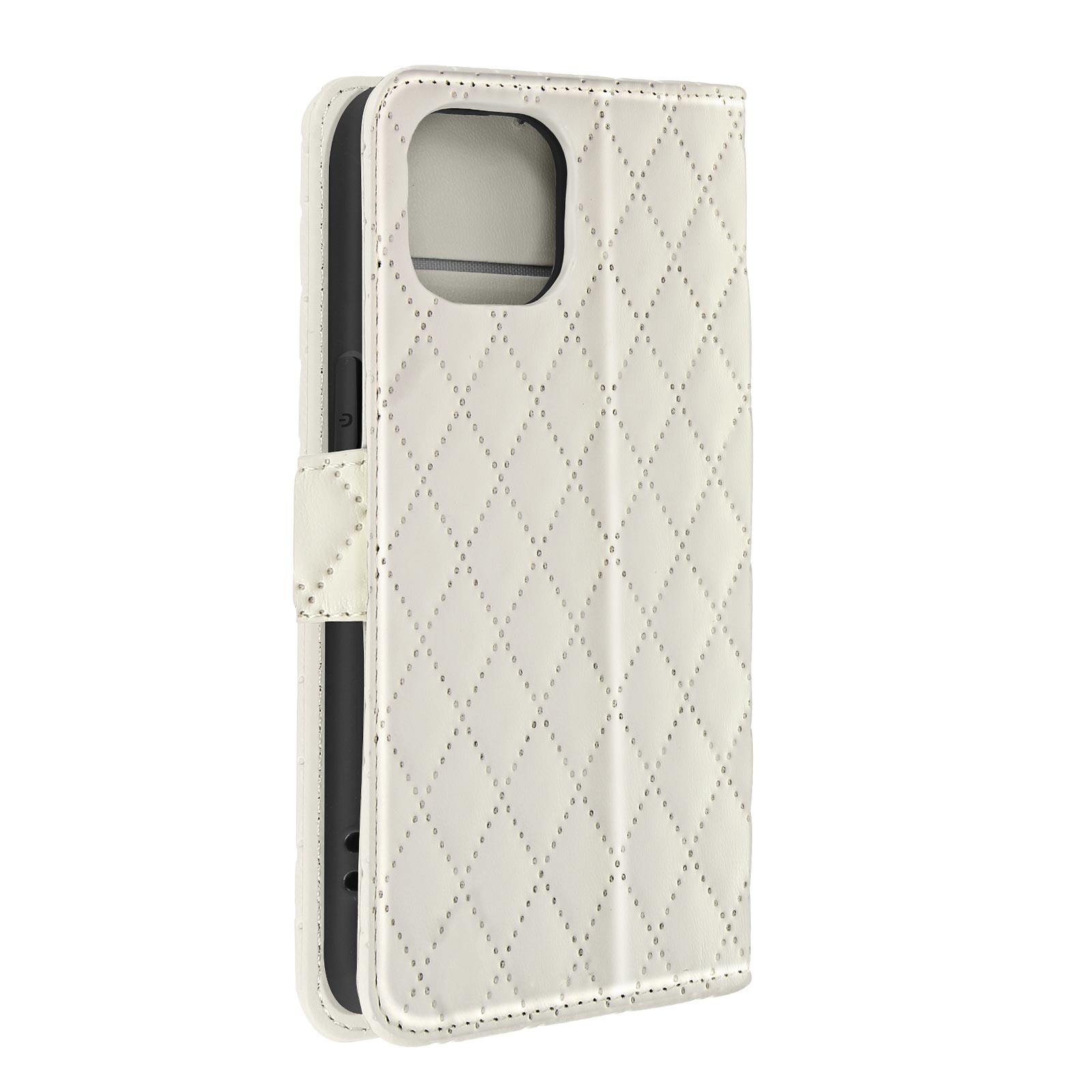 AVIZAR Geo Collection Wallet Case iPhone Series, Bookcover, Weiß 15, Apple