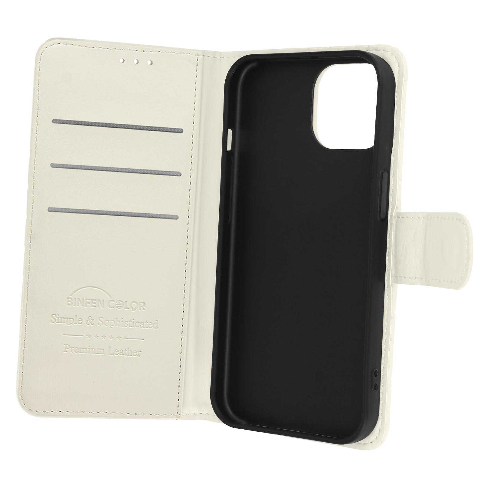 15, AVIZAR Bookcover, Weiß Geo Case Collection Wallet Apple, Series, iPhone