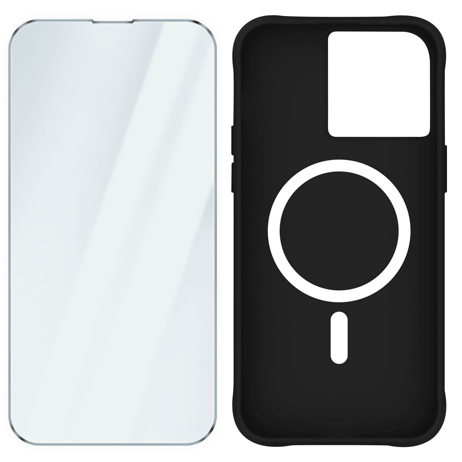 CASE-MATE CM051438, MagSafe Cover Folie Schwarz Series, Pro, iPhone Backcover, 15 Apple, 