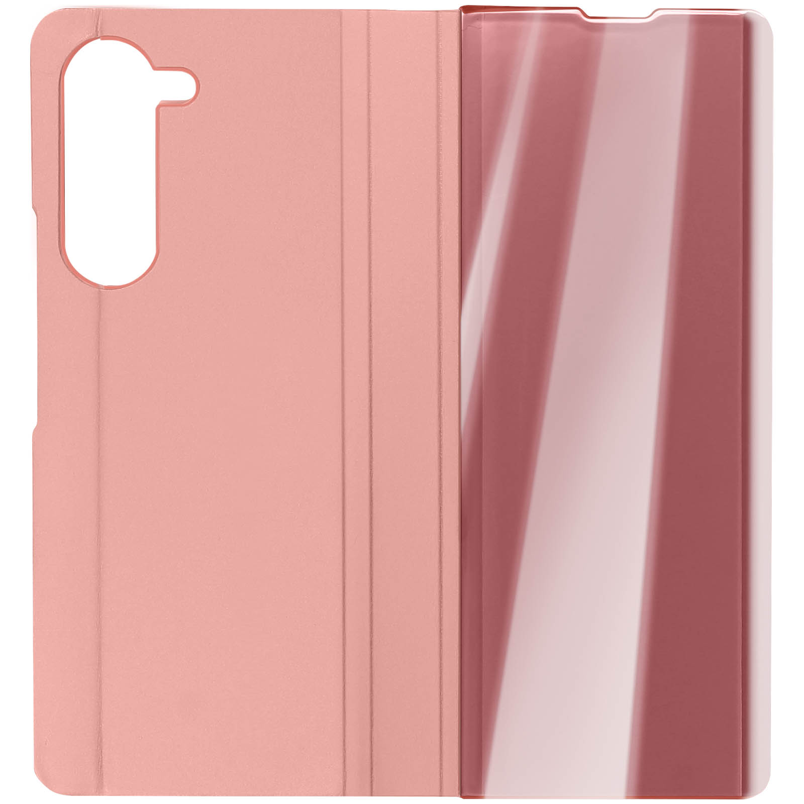 AVIZAR Mirror Cover, Spiegelhülle Bookcover, Galaxy Samsung, 5, Series, Z Rosegold Fold