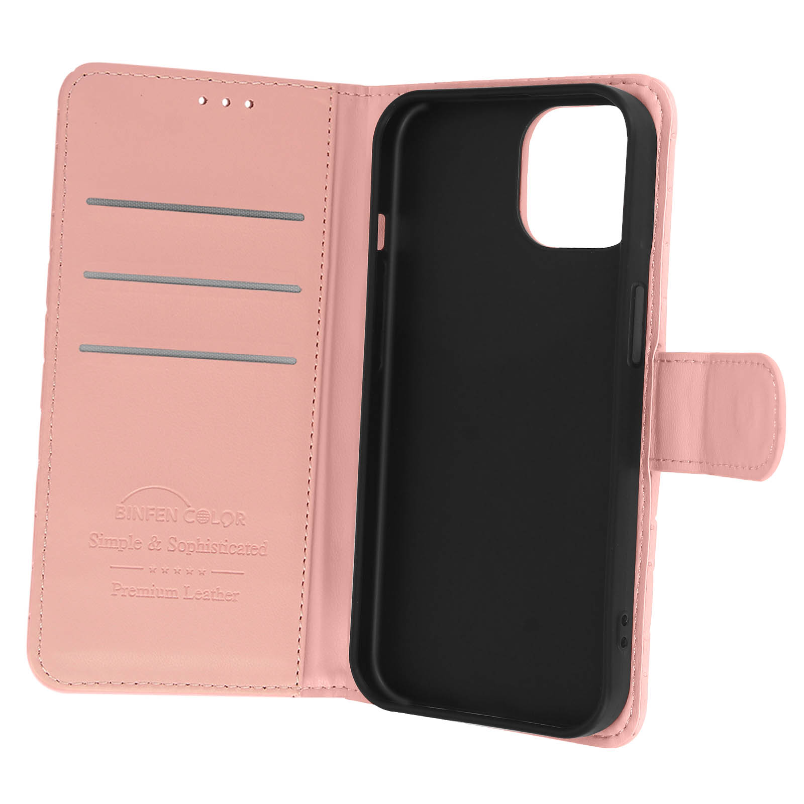 AVIZAR Geo Collection Wallet Case Bookcover, 15, Series, iPhone Rosa Apple