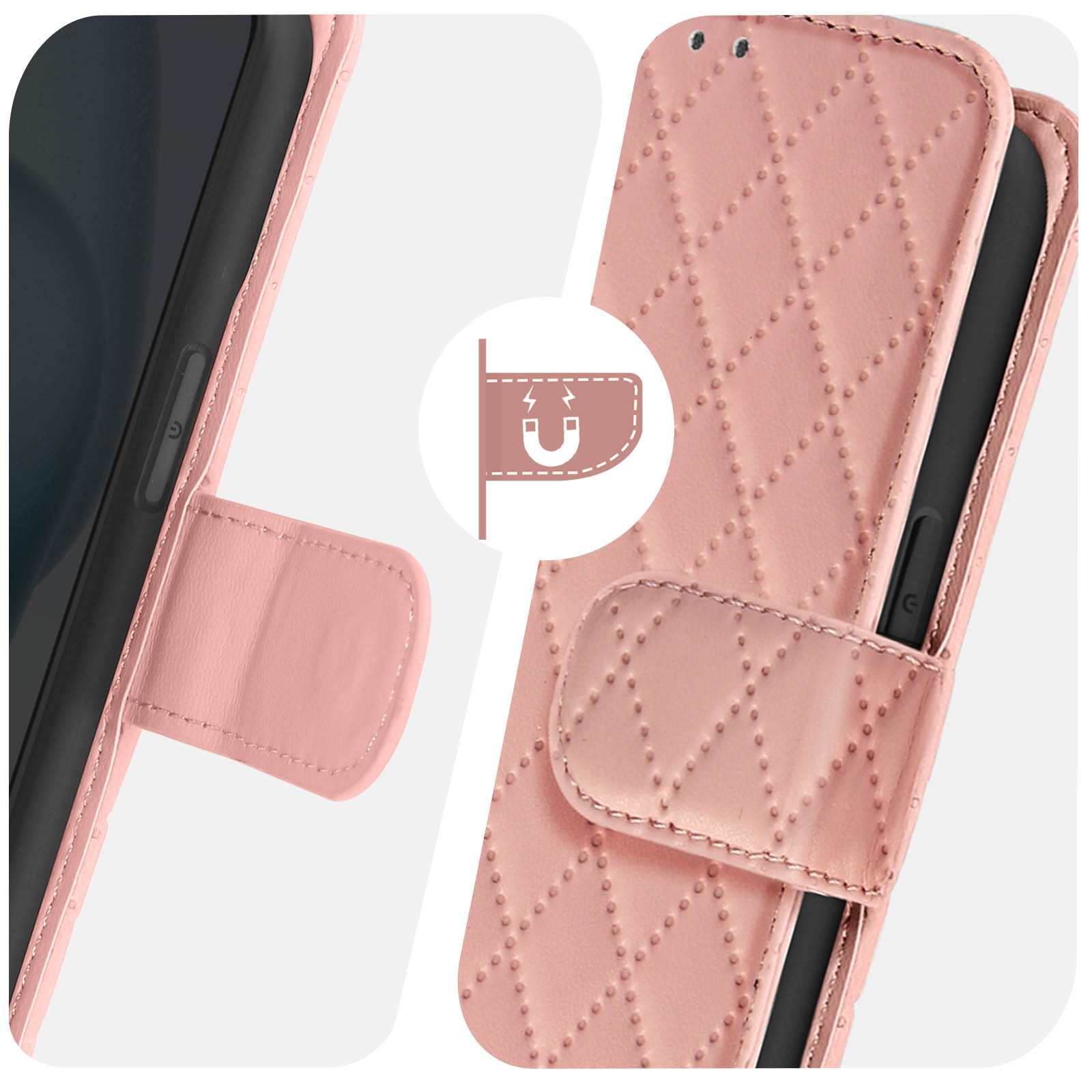 Rosa Case Apple, Wallet 15, Geo Bookcover, AVIZAR Series, Collection iPhone