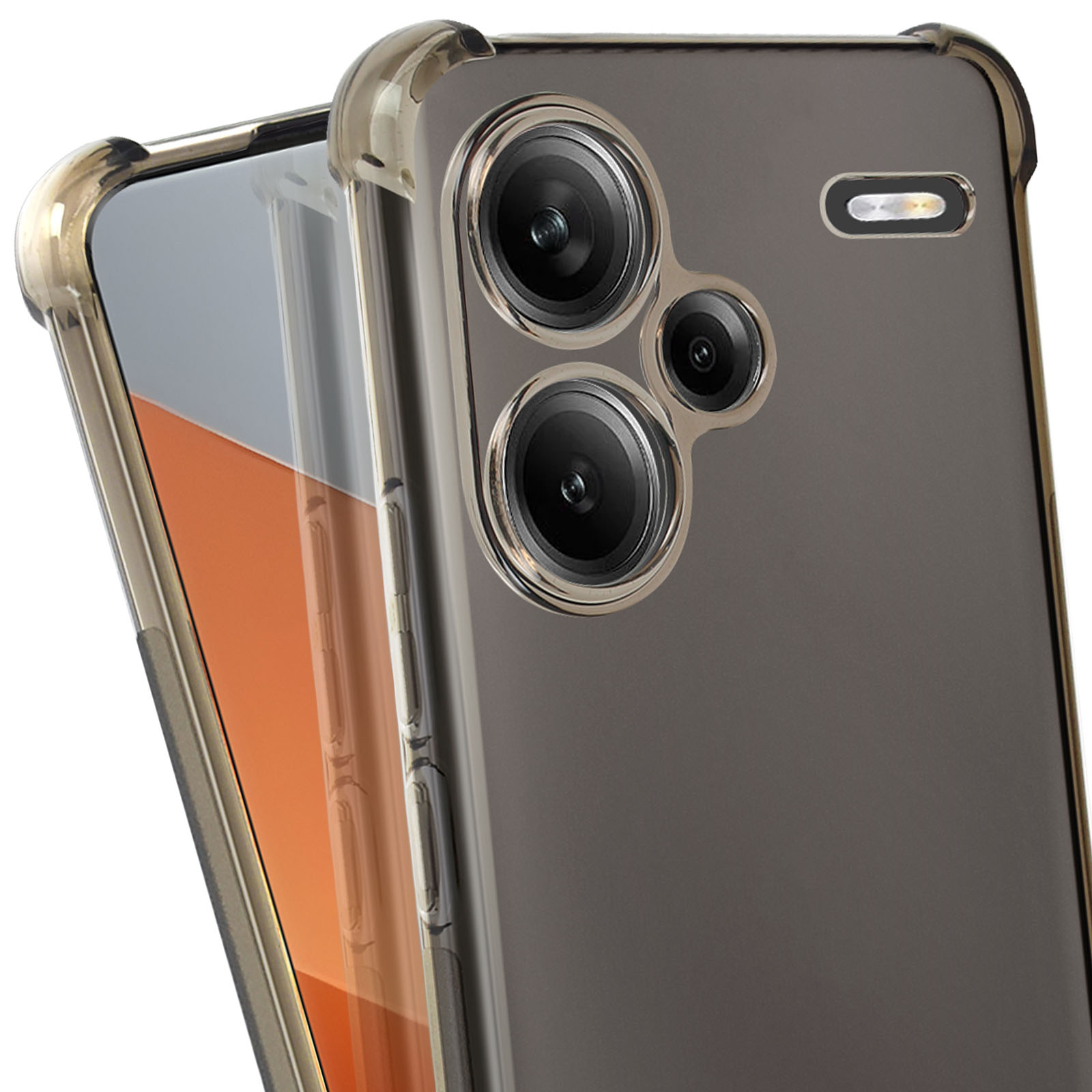 Custodia per smartphone su un telefono, con più obiettivi della fotocamera.
