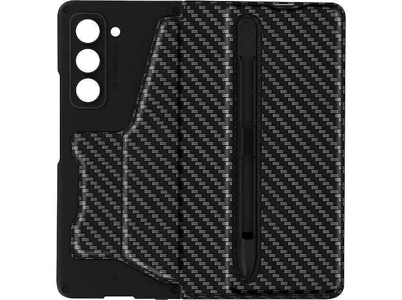 Samsung, Fold Schwarz Series, AVIZAR Case Bookcover, Carbon 5, Galaxy Z