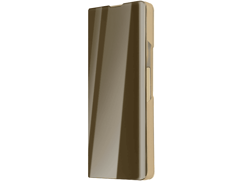 Samsung, 5, Mirror Gold Bookcover, Fold Z Galaxy Spiegelhülle AVIZAR Series, Cover,