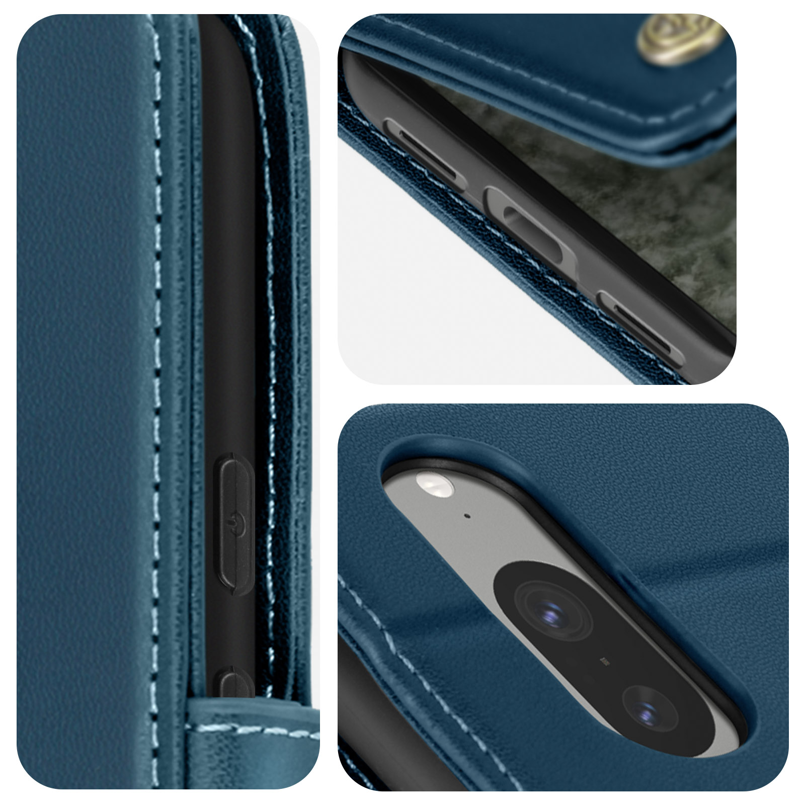 AVIZAR RFID-Blocker Cover Series, Google, Bookcover, Pixel 8, Blau