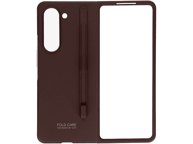 AVIZAR Classic Cover Case Series, Backcover, Samsung, Galaxy Z Fold 5, Braun