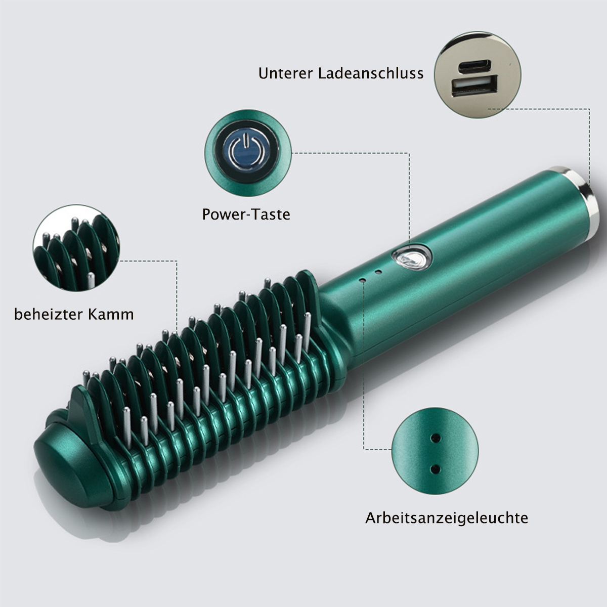 SHAOKE 2-in-1 Elektrischer Haarglätter, Lockenstab Hitzeschutz 3D-Zinken und Temperaturstufen: Haarglätter 1 Schnellheizung Tragbar