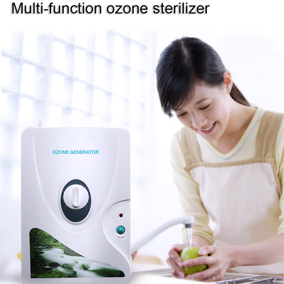 FEI Ozon Generator für Haushalt Weiß (8 Wasser Obst Luftreiniger Reinigung Effektive von Gemüse Watt) und 
