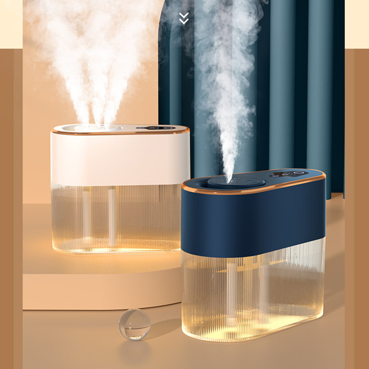 Luftbefeuchter Blau m²) Nano-Befeuchtung - Luftbefeuchter 2.2L SHAOKE (Raumgröße: leise 30 Zuhause Smarte für