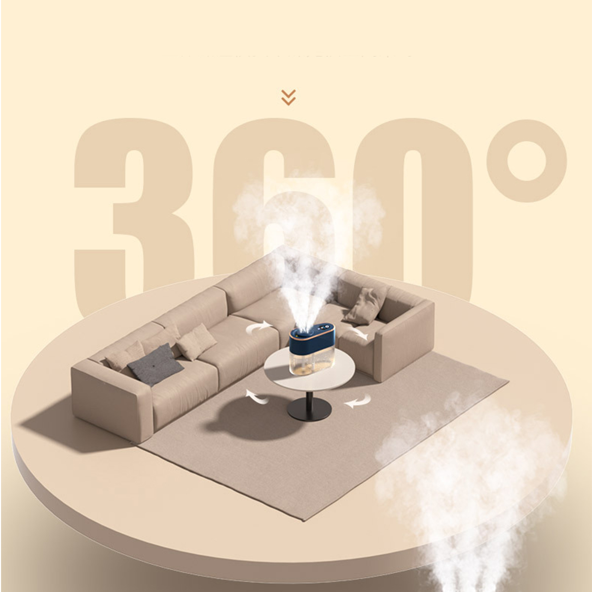 Nano-Befeuchtung Blau leise Smarte m²) - 30 für Luftbefeuchter SHAOKE 2.2L Zuhause Luftbefeuchter (Raumgröße: