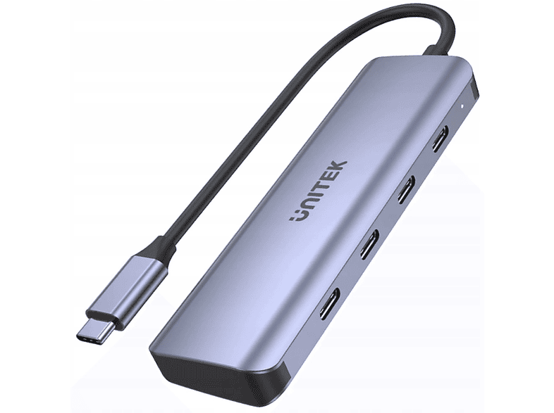 UNITEK INTERNATIONAL H1107K, USB-C Hub, Schwarz | USB Hubs