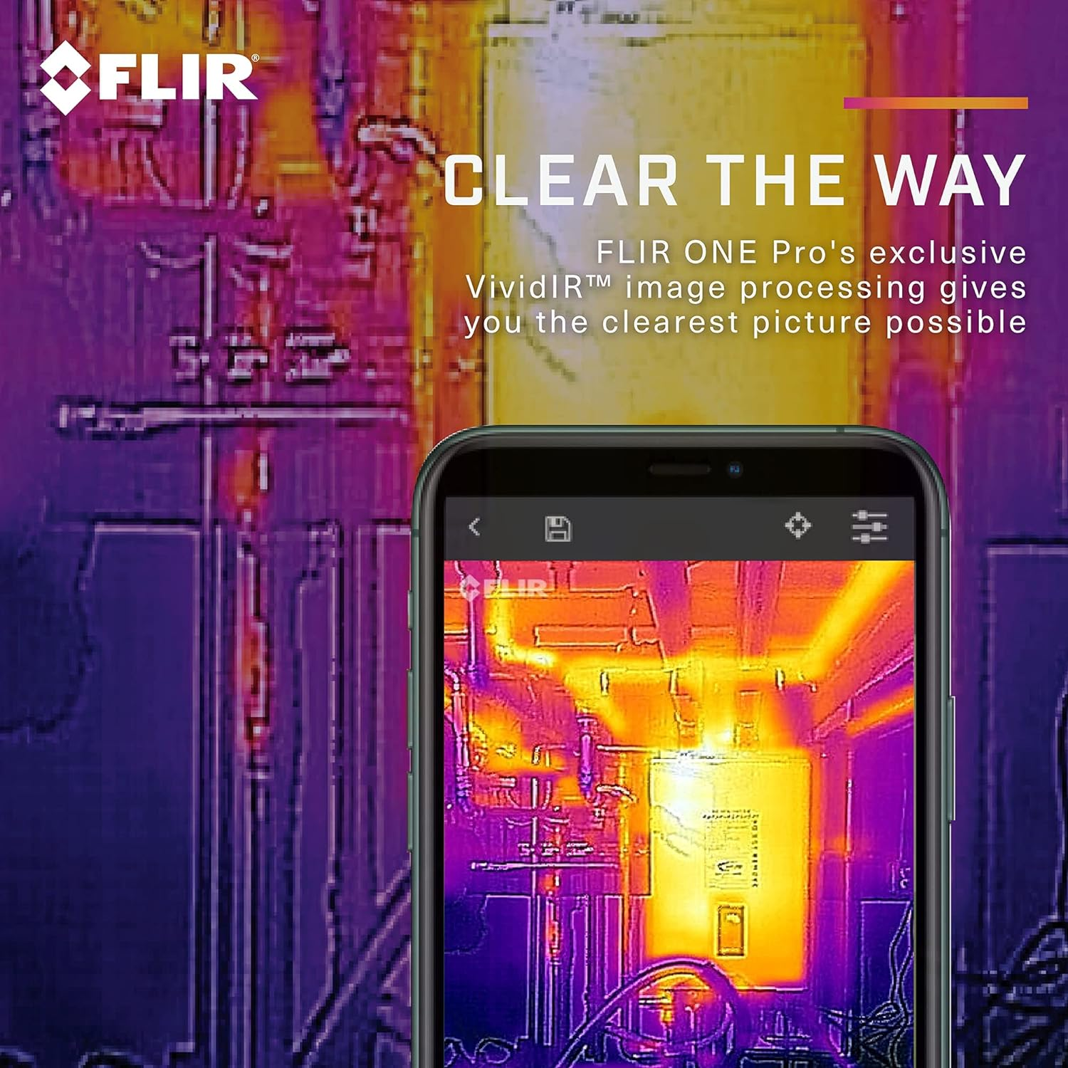 ONE FLIR ONE Pro Camera multicolor, Wärmebildkamera Thermal WLAN- Grade Professional Imaging