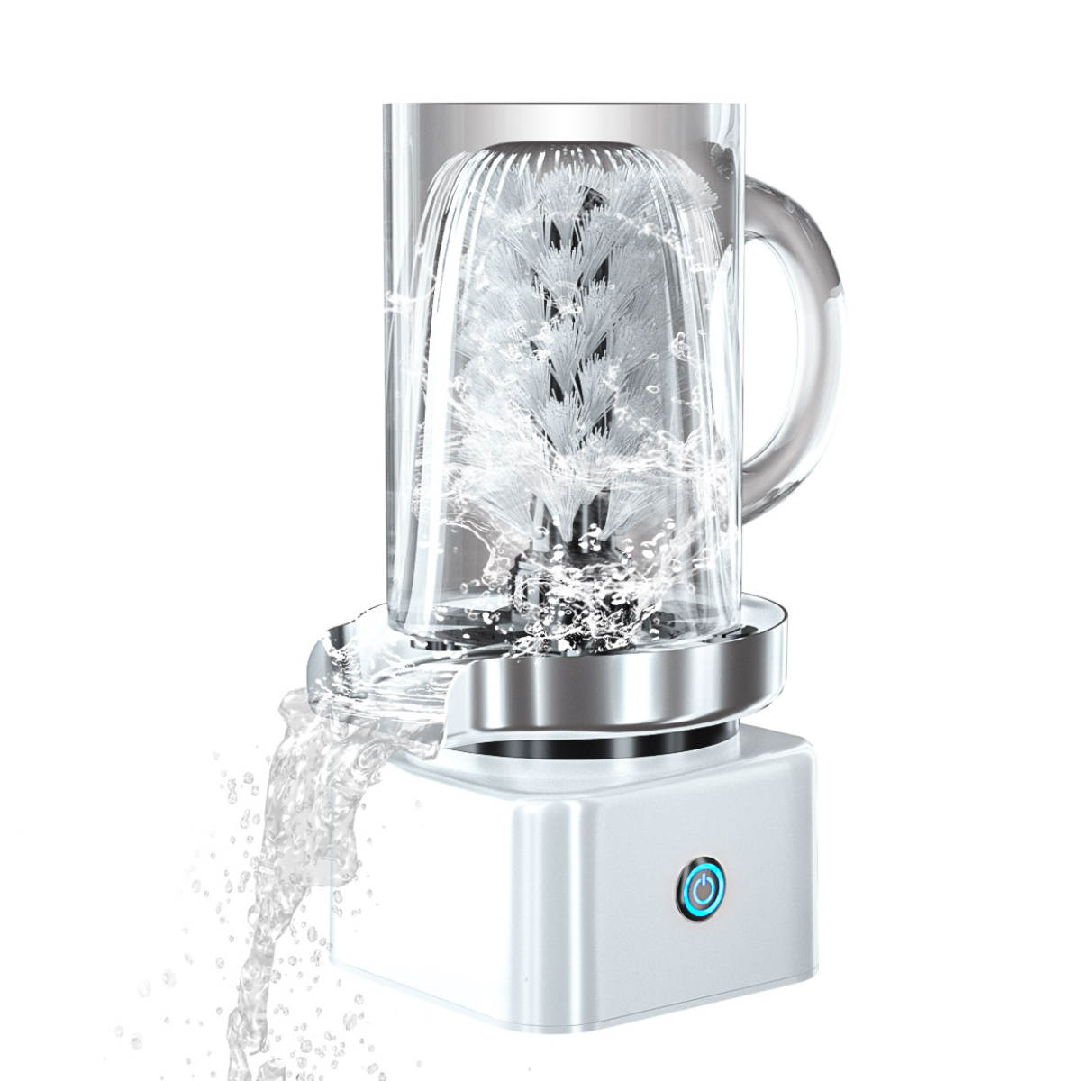 UWOT Tassenwaschmaschine: Automatische Reinigung, Weiß und Nylonborsten, Drehen, Tiefenreinigung Drücken Reinigungsbürste