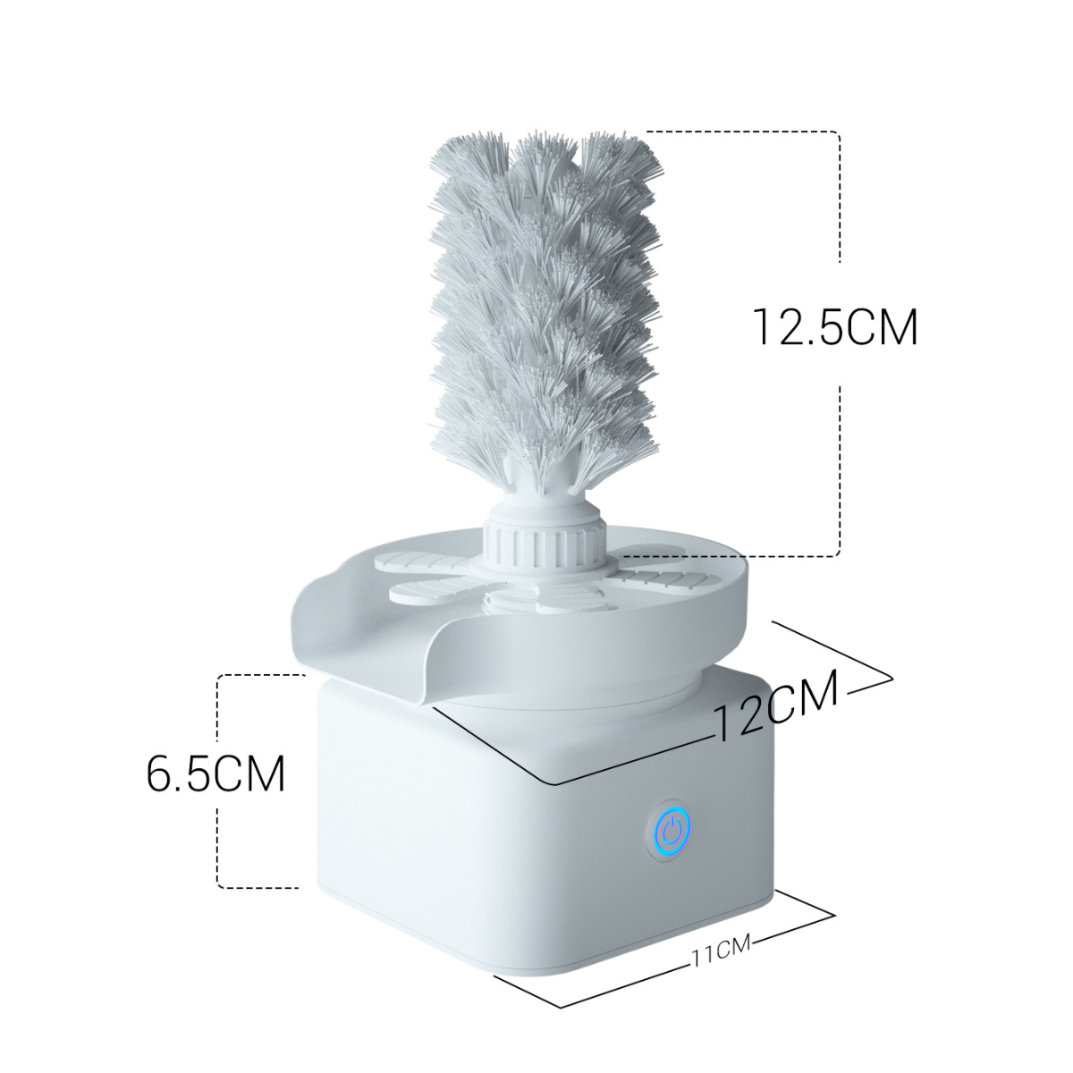 UWOT Tassenwaschmaschine: Drücken Reinigung, Reinigungsbürste Automatische Nylonborsten, Drehen, Tiefenreinigung und Weiß