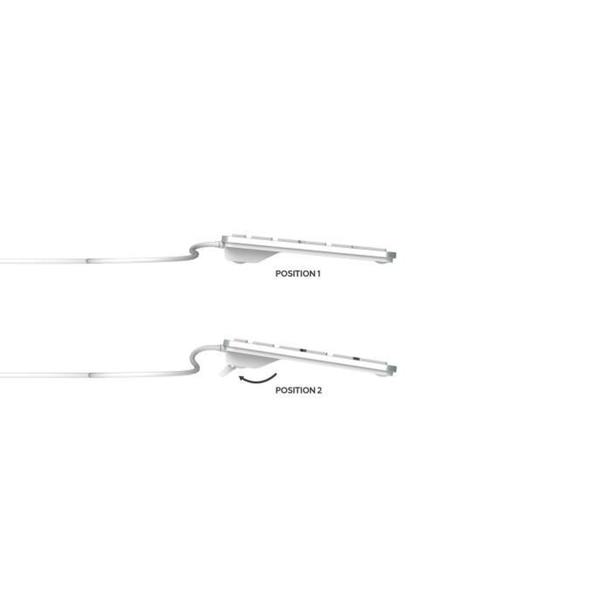 Dwie białe klawiatury o minimalistycznym designie.