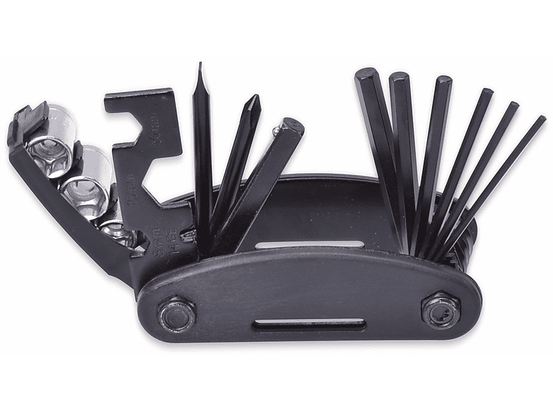 FILMER Multi-Werkzeug-Set mit 15 in Gürteltasche, 1, schwarz