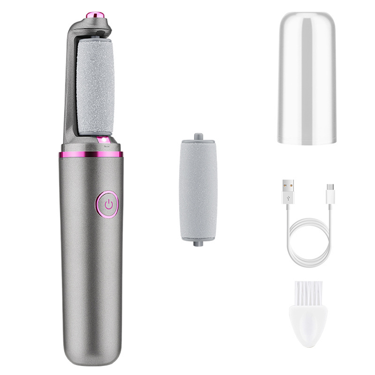 kabellos Grau USB-Wiederaufladbarer Frauen Wasserdicht Tragbarer IPX5 Fußschleifer Fußschleifer SHAOKE