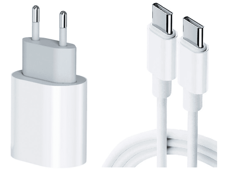 TRMK Ladegerät USB C 20W Netzteil für Apple iPhone 15 / 15 Pro iPhone Ladekabel Apple weiß iPhone Ladekabel Ladegerät Apple, weiß