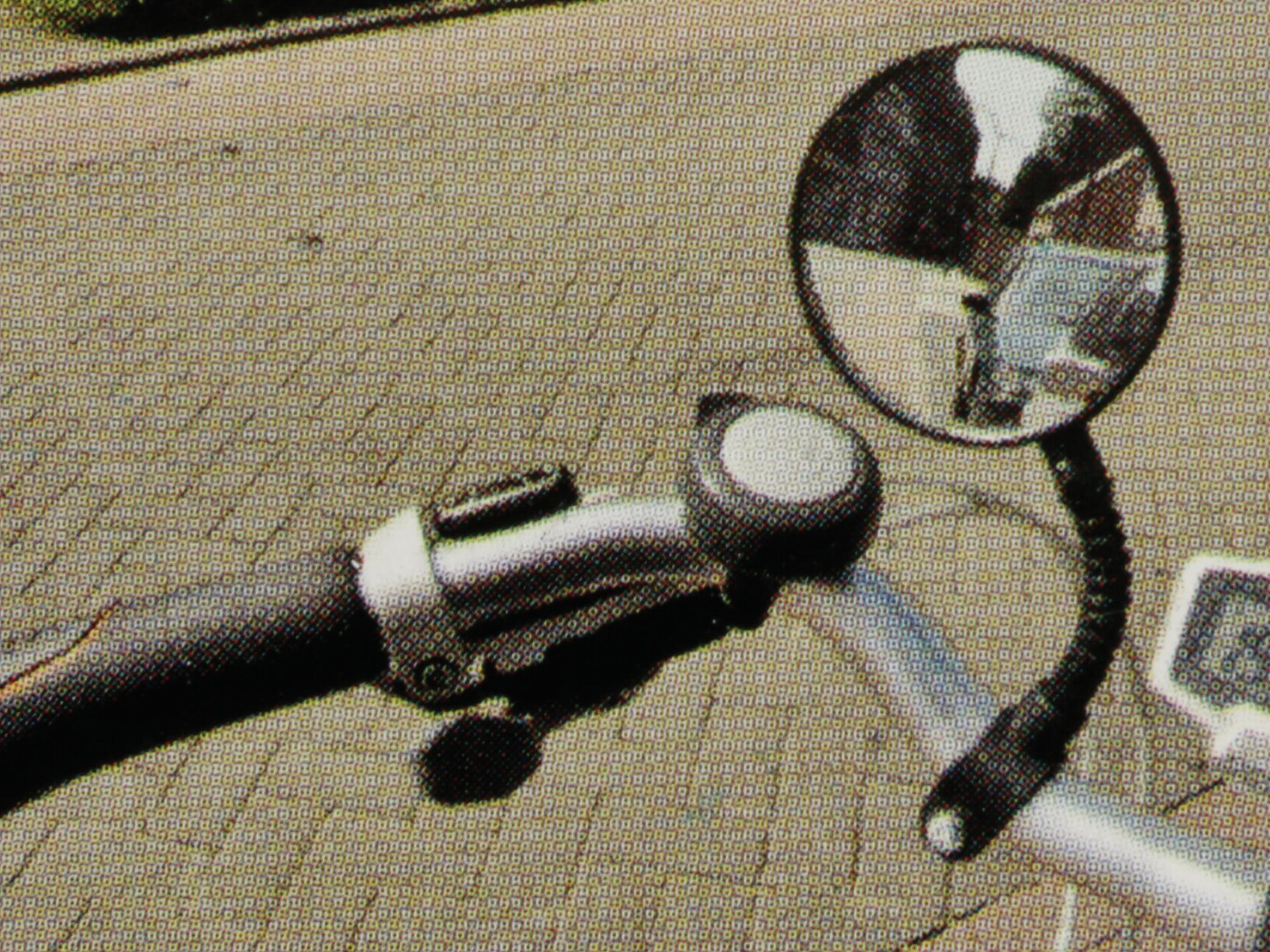 DUNLOP Fahrrad-Spiegel schwarz, mit Reflektor, schwarz