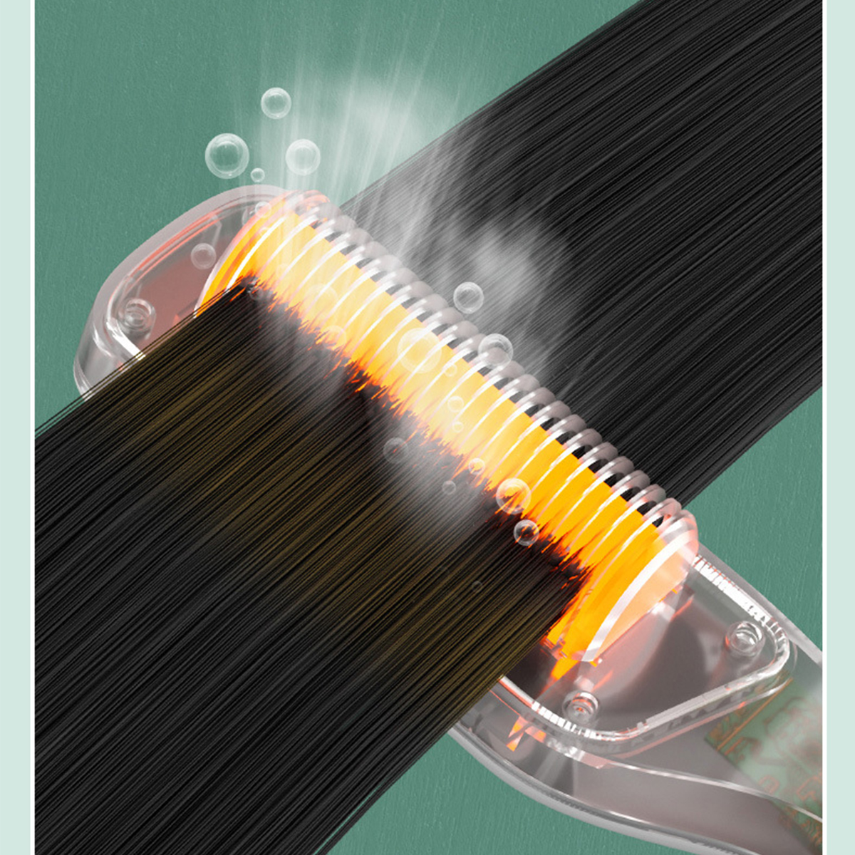 SHAOKE Spray-Haar Glättungskamm PTC-Technologie & 3D-Kammzähne 30s Pflege 3 Schnellheizung Temperaturstufen: Haarglätter, Weichheit